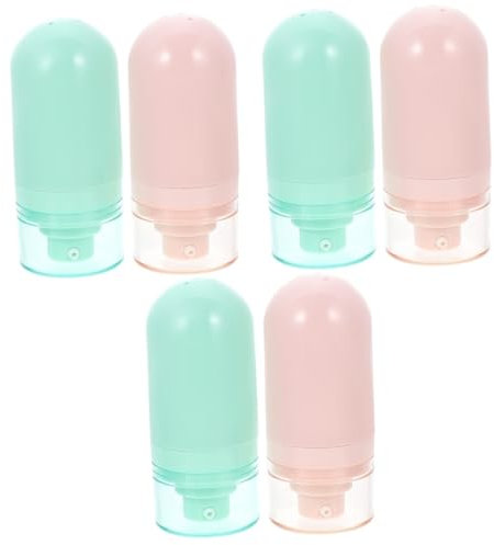 Ipetboom 6 STK Lotionsflasche Serum-Grundlage Airless-Pumpflaschen Gesichtsreiniger Gesichtswäsche kleine Flasche Reisebedarf Push-Typ Spender Flasche schieben Hautpflegeprodukte Reisen Abs