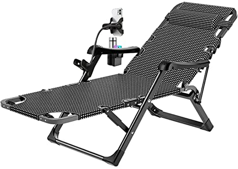 Guyifuny Tragbare, klappbare Chaiselongue, Chaiselongues, Sonnenliege, Reise-Campingstuhl, Sessel, Büro-Relaxsessel, verstellbare Stühle, Terrasse, Balkon, Strandterrasse, Gartenstuhl, Terrassenliege