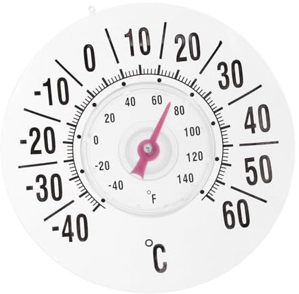BCOATH Digitales Fensterthermometer Mit Saugnapf Transparentes Fenstertemperaturmessgerät Traditionelles Fensterraumthermometer Zur Messung Der Raumtemperatur Für Drinnen Und Draußen