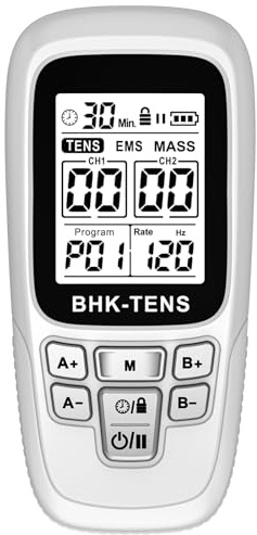 24 Modes TENS EMS Unit for Pain Relief, Muscle Stimulator Machine with 8 Reusable Electrode Pads - FDA Cleared 3-in-1 Device, 40 Intensity Levels, 90 Min Timer, Back/Neck/Knee Therapy, Pulse 2-150Hz