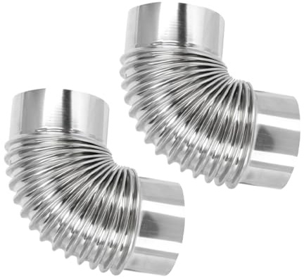 Ciieeo Ventilazione Sicura Per Da Esterno: 2 Tubi Di Scarico in Acciaio Inossidabile Con Gomito Da 6 Cm Attrezzatura Per La Lavorazione Dei Tubi
