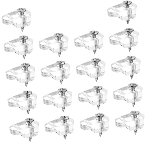 20 Pezzi Clip Porta Specchio in Plastica e Metallo | Viti Incluse, per Fissaggio su Porte, Pareti e Armadi, Soluzione Pratica per Montaggio Specchi