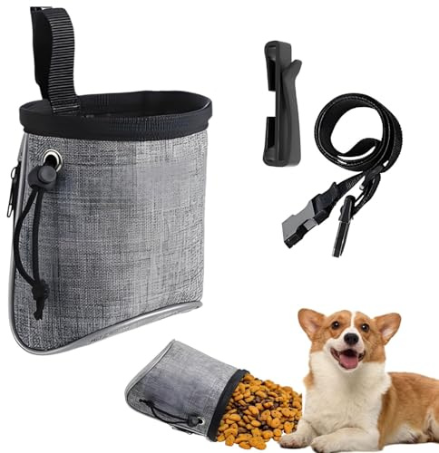Lyivisk Leckerlibeutel für Hunde mit Kotbeutelspender - Praktische Futtertasche für Hundetraining, wasserfest und mit verstellbarem Gürtel - Ideal für unterwegs und tägliche Spaziergänge