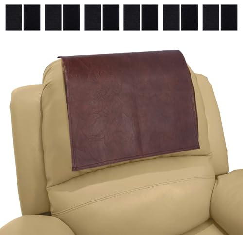 NICENEEDED PU Leder Kopfstützenbezug Für Relaxsessel Rutschfester Wasserdichter Kopfstützenschutz Für Stuhl Und Couch Kaffeefarbene Möbel Sofa Sitzbezüge Für Das Home Office