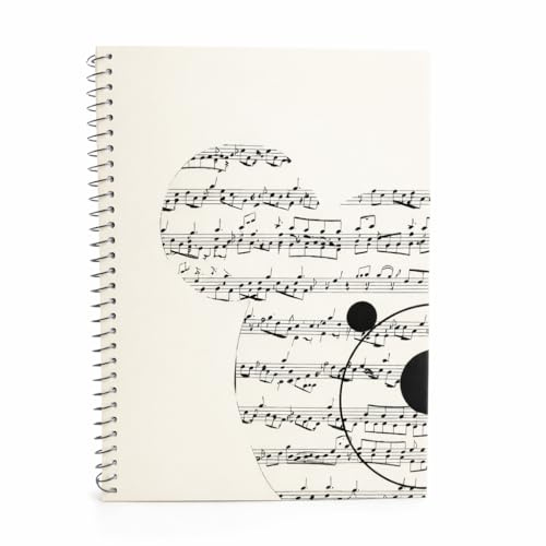 Alomejor Cuaderno Pentagrama Profesional, Libreta para Notación Musical 50 Páginas, Portada Amarilla para Compositores, Estudios y Conciertos