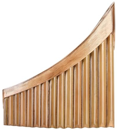 Panflöte Für Erwachsene 15 Rohr Panflöte Aus Bambus Mit G Stimmung Für Professionelle Darbietungen Mit Der Linken Oder Rechten Hand(Right hand)