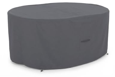SAHARA Garden Furniture Cover Waterproof Heavy Duty Outdoor Patio Table & Chair Set Cover (6 Seater Oval)