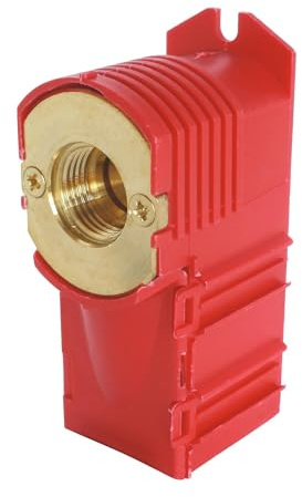 SOMATHERM FOR YOU, Boîte d'encastrement rouge simple 3/4 EK femelle 15/21, compatible avec tous types de tubes : cuivre, PER, multicouche Installation facile avec platine de fixation | Encastrez facilement votre sortie de cloison grâce à cette boîte compatible cuivre, PER et multicouche.