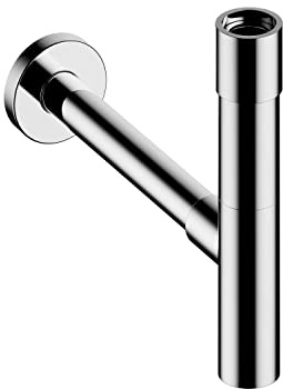 Alape˘ Design Siphon, Universal Siphon für Waschbecken verchromt mit genormtem 1 1/4 Zoll Anschlussgewinde, höhenverstellbar von 13,5-20,5 cm, Tiefe verstellbar von 9-37 cm, Geruchsverschluss SI.2
