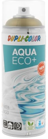 DUPLI-COLOR AQUA ECO+ Gold matt 350 ml - Sprühfarbe | Farbspray auf Wasserbasis, vegan, schnelltrocknend - für Holz, Metall, Kunststoff, Glas, Stein, Styropor & Spielzeug