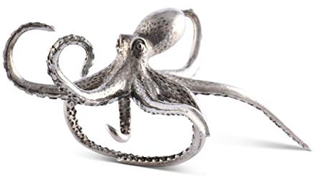 Vagabond House Serviettenring aus Zinn, Metall, Oktopus-Design, 8,9 cm breit