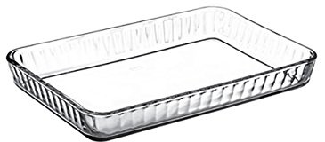 Borcam rechteckige Back- Koch- Bratform, obere Maße: 400x270 mm, 3800cc von Pasabahce