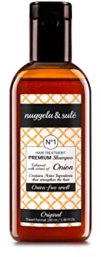 Nuggela & Sulé Shampoo Nº1 – Kraft & Volumen. Mit Extrakt aus Roter Zwiebel und Marinem Glykogen. Kräftigt. Stimuliert das Wachstum. Bremst den Haarausfall. 1 x 100 ml Reiseformat