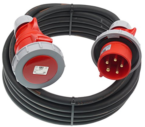 CEE Verlängerungskabel mit PW wasserdicht TITANEX 5G4 5x4 32A IP67 15m