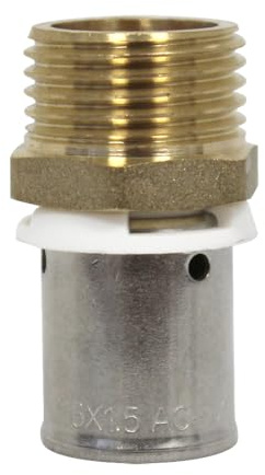 IBP Bänninger - Raccord à sertir - Lot de 10 raccords PER à sertir Ø16x1,5 - Mâle 1/2 (15/21) -