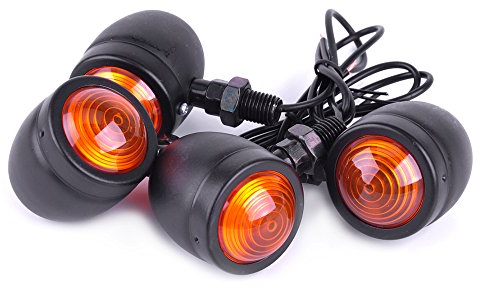 SFONIA 4pcs Motorrad Blinker Licht 12V Bullet Blinkerleuchten Motorrad Blinker Licht Universal Scooter Quad Cruiser Off Road