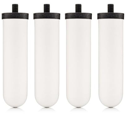 British Berkefeld 7 Ultra Sterasyl Keramisk Gravitationsfilterpatron | 4-Pack | Minskar Föroreningar | Passar Alla Gravitationsbehållare | Förbättrar Smak Och Lukt | NSF-Certifierat Filterelement
