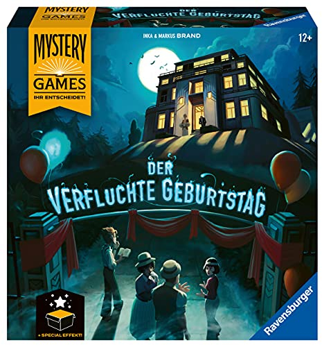 Ravensburger Familienspiel 26948 Mystery Games: Der verfluchte Geburtstag kooperatives Geschichten-Mystery-Spiel für 2-4 Spieler ab 12 Jahren