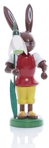 Rudolphs Skattkista, påskdekoration, påskhare med snödroppar, höjd 9 cm, ny påskdekoration, påskhare, påskkorg, påskägg, vår, malmberg, tvålar, hare blommor