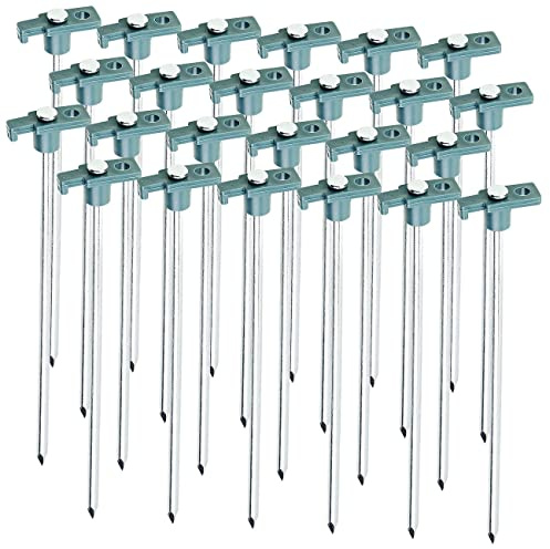 Semptec Urban Survival Technology Camping Artikel: 24er-Set Felsbodenheringe für steinigen Untergrund, 25 cm, Ø 7 mm (Zeltnägel für steinigen Boden, Erdnägel, Nagel)