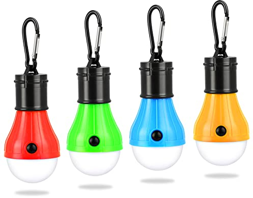 JOPHEK Lampada Led Ricaricabile, 4 x Lanterna da Campeggio A LED Lampada da Campeggio A Batteria Luce Portatile per Tenda Luce di Emergenza Impermeabile per Il Campeggio