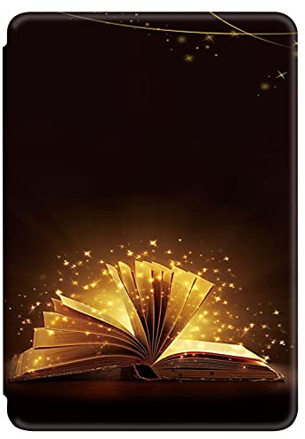 Hülle für Kindle 2022 11. Generation Flip Leder PU Silikon TPU Weich Schutzhülle Magnetisch Auto Aufwachen/Schlafen Dünn Case Blau Weiß Cloud Muster Kratzfest Hülle für Kindle 11. Gen 2022 6.0 (10)