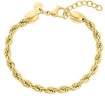 NOELANI Armband Edelstahl Damen Armschmuck, 17+3 cm, Gold, Kommt in Schmuck Geschenk Box, 2036087