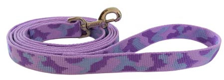 BUDDYPACK | Hundeleine mit Handschlaufe | 1,00 – 2,00 m lang | 25 mm breit | Hält auch sehr starken Leinenzug aus (Lila-Flieder-Silber, 1,00 m)