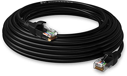 Oren CAT6 10m Outdoor Ethernet Cable LAN - Direct Burial - Patch Cord | Pure Copper 23 AWG | High-Speed 1Gbps - Premium Network Cable with RJ45 Connector | Internet, Broadband, Network Lead