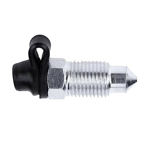 Karosserie-Kits 1Pc Motorrad Bremse Bremssattel Entlüftungsschraube Auto Bremse Schraube Nippel Auto Zubehör Mit Kappe Teile (Color : 10X1MM Silver)