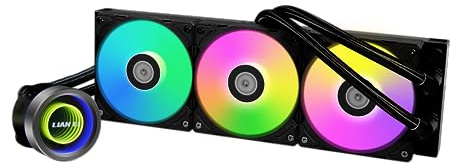 Lian Li GA2T36B Galahad II Trinity 360 AIO CPU Liquid Cooler 360mm - ARGB Daisy-chainable Radiator Fans - Intel® LGA 1700, 1200, 115X, AMD® AM5/AM4 Sockets - Black