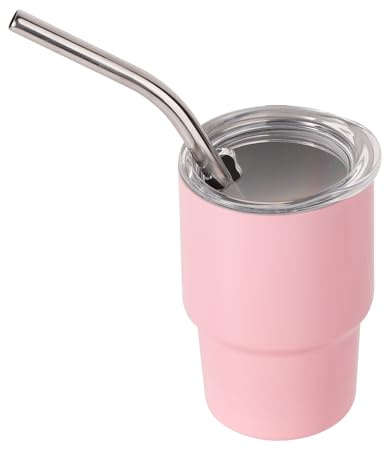 Mini Schnapsglas mit Deckel 88,7 ml, Süße Schnapsgläser mit Strohhalm Tragbar Mini Schnapsglas Bar-Schnapsgläser Schnapsglas Geschenkset für Cocktails Party Reisen Camping