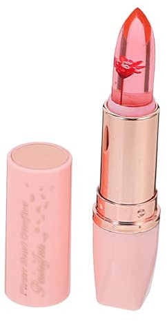 minkissy 2stücke Lipstick Mit Farbwechsel-technologie Feuchtigkeitsspendend Mit Echtem Blumeninhalt Und Goldflocken Zitronen-geschmack Für Hydratierte Und Strahlende Lippen