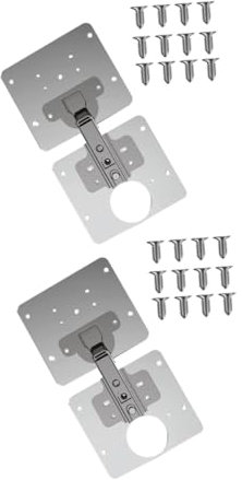 KONTONTY 2St Scharnierfeste Platte Möbel Reparatur Set Möbel Reparatur Kit Scharnierplatte Blumentöpfe drinnen reparaturplatte aus edelstahl Reparaturhalterung aus Metall Jahrgang Suite