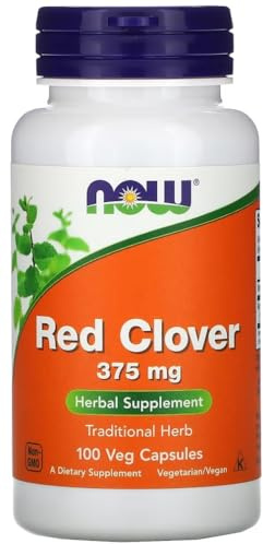 Now Foods - Red Clover | Extrait de Trèfle Rouge | Soutient l'équilibre hormonal féminin - 375mg, 100 capsules