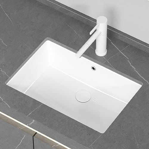 Badezimmer-Waschbecken, rechteckig, Einbauwaschbecken, leicht zu installieren, kratzfestes Keramikwaschbecken für Wohnungen, Zuhause, Hotels, Restaurants, Wohnmobile, Bars, Balkone