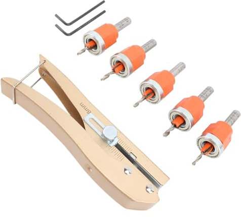 Juego de Brocas para Avellanador de Metal, Juego de 6 Piezas, Broca Cónica Ajustable Multifuncional para Carpintería, Madera, Plástico y Metal Blando, Eliminación de Virutas,