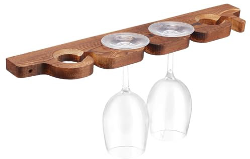 PH PandaHall 2pcs Support en Bois pour Verres à Vin Étagère Suspendue Porte-verres avec 4 Trous