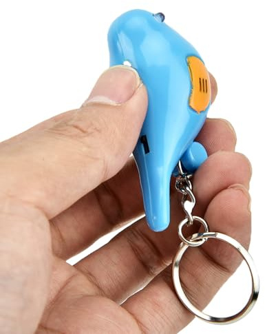 Schlüsselfinder, Vogel-LED-Pfeife, Schlüsselfinder, Intelligenter Schlüsselanhänger mit Sprachsteuerung und Batterie (Blau)