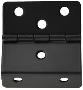 Bisagra de puerta reversible con cierre automático Bisagras grandes de hierro antiguo de 43 mm con tres pliegues y 6 orificios for muebles en ángulo recto, aptas for tableros de 18 mm(Nero)