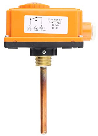 G1/2 Male Thread Immersion Thermostat Temperature Controller for Hot Water Pipe 0‑90°C 16A High Temperature Start