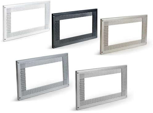 Gresinex - Marco Embellecedor Universal para Microondas 60x40 cm – Montaje en Mueble de Cocina con Kit Incluido – Resistente al Calor – Fácil Instalación (Negro)