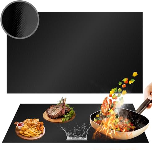 54x90cm Silicone Induction Hob Protector Mat, Kitchen Worktop Saver | Extra Large Table Placemats, Silicone Fiberglass, Fast Heat Conduction, Protected from Scratches and Dirt
