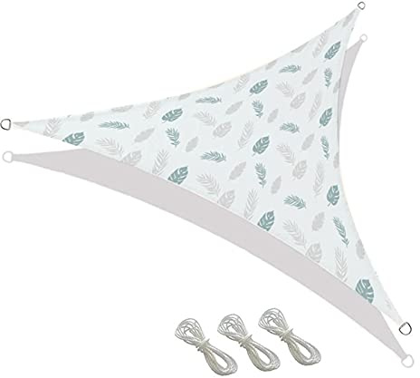 Tenda parasole triangolare, con protezione dai raggi UV, in tessuto per esterni, per patio, prato, giardino e terrazza, copertura superiore traspirante per protezione solare e ombra