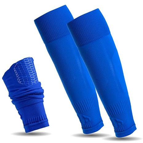 Stutzen ohne Socken mit Silikon Grip für Fußball – Ready for Sport – 1 Paar Sleeve Stutzen für Schienbeinschoner – rutschfest, leicht, flexibel – Soccer Tubes für Herren, Damen, Kinder – One Size