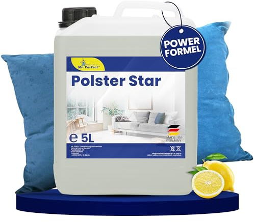 Mr. Perfect Teppichreiniger & Polsterreiniger Konzentrat 5L | Teppichreiniger Waschsauger für Sofa, Sitzbezüge & Textilien | Wirksames Waschsauger Reinigungsmittel mit Citrus Duft | Made In Germany