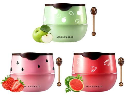 3 Stück Bee Balm Lippenbalsam-Honey Balm Lip Care- Kosmetik Geschenk für Teenager Mädchen -Natürliche Lippenpflege Für Sehr Trockene Lippen-Intensive Lippen Nachtmaske & Lippenbalsam Honig