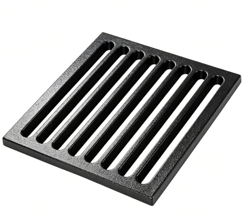 GFTIME Parrilla de hierro fundido para chimenea, 22 x 20 cm, de hierro fundido macizo, para muchos hornos de chimenea, parrillas de carbón, hornos, 1 pieza