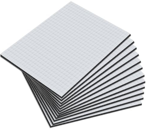 Chuanhylis 12 Pièces Isolant Phonique Voiture, Tapis D'Isolation Acoustique, Isolant Thermique Voiture pour Isolation, Étanche, Ignifuge, Moteur, Porte, Fenetre (25x18x0.5cm)