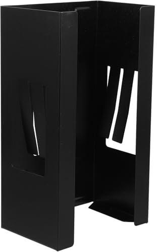 Tofficu Magnetic Disposable Glove Box Holder Wall Mount Glove Dispenser for Garage Tool Box Accessories Black Tissue and Wipes Storage Organizer
